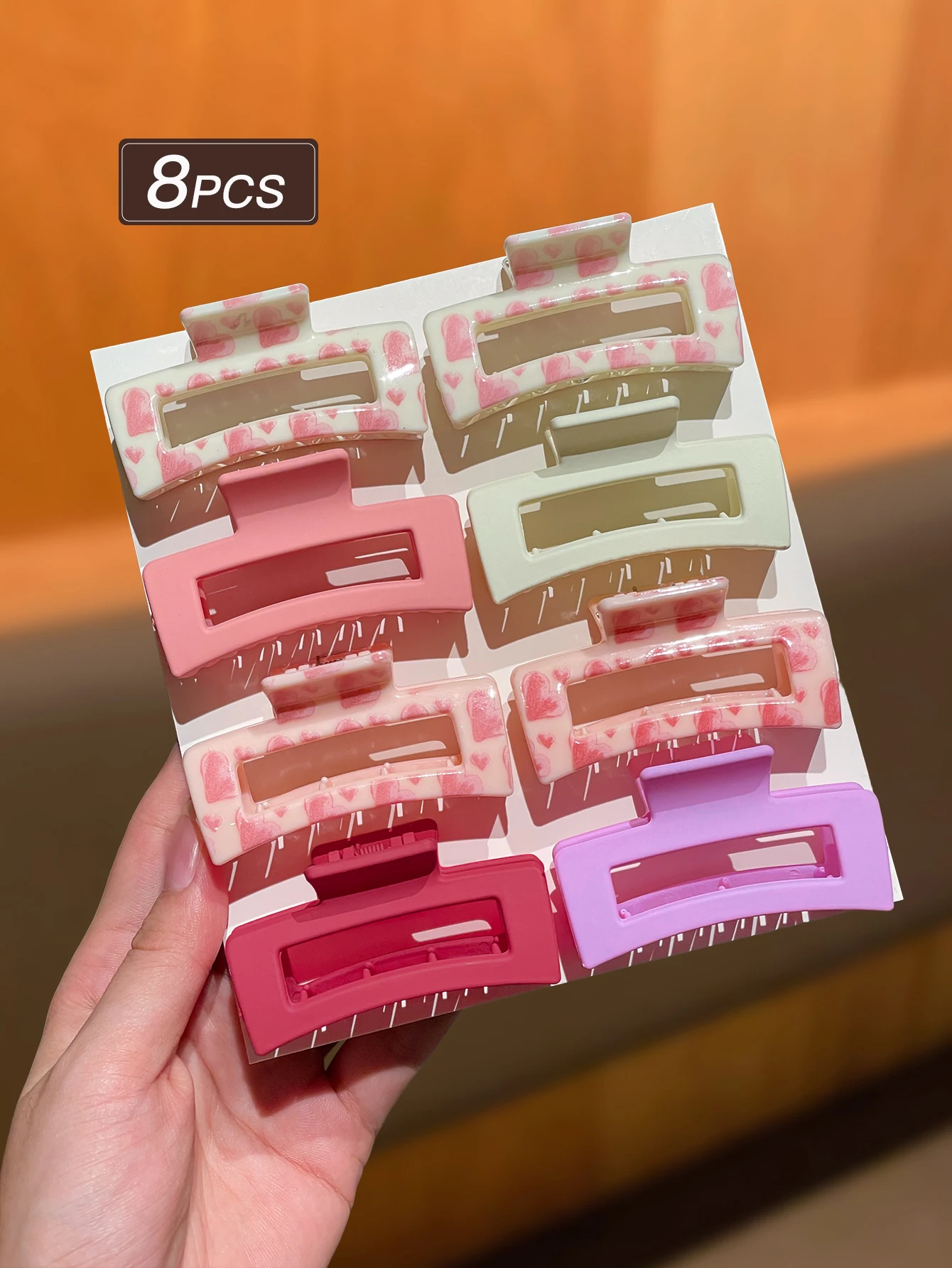 8 Uds. Pinzas y empuñaduras elegantes a la moda para el cabello para mujer, uso diario, accesorios para el cabello para mujer, recomendación de regalos