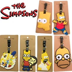 Simpsons Homer Luggage Label Fashion Cartoon Luggage Tags Suitcase ID Address Holder Baggage Boarding Tag Portable Label Gifts