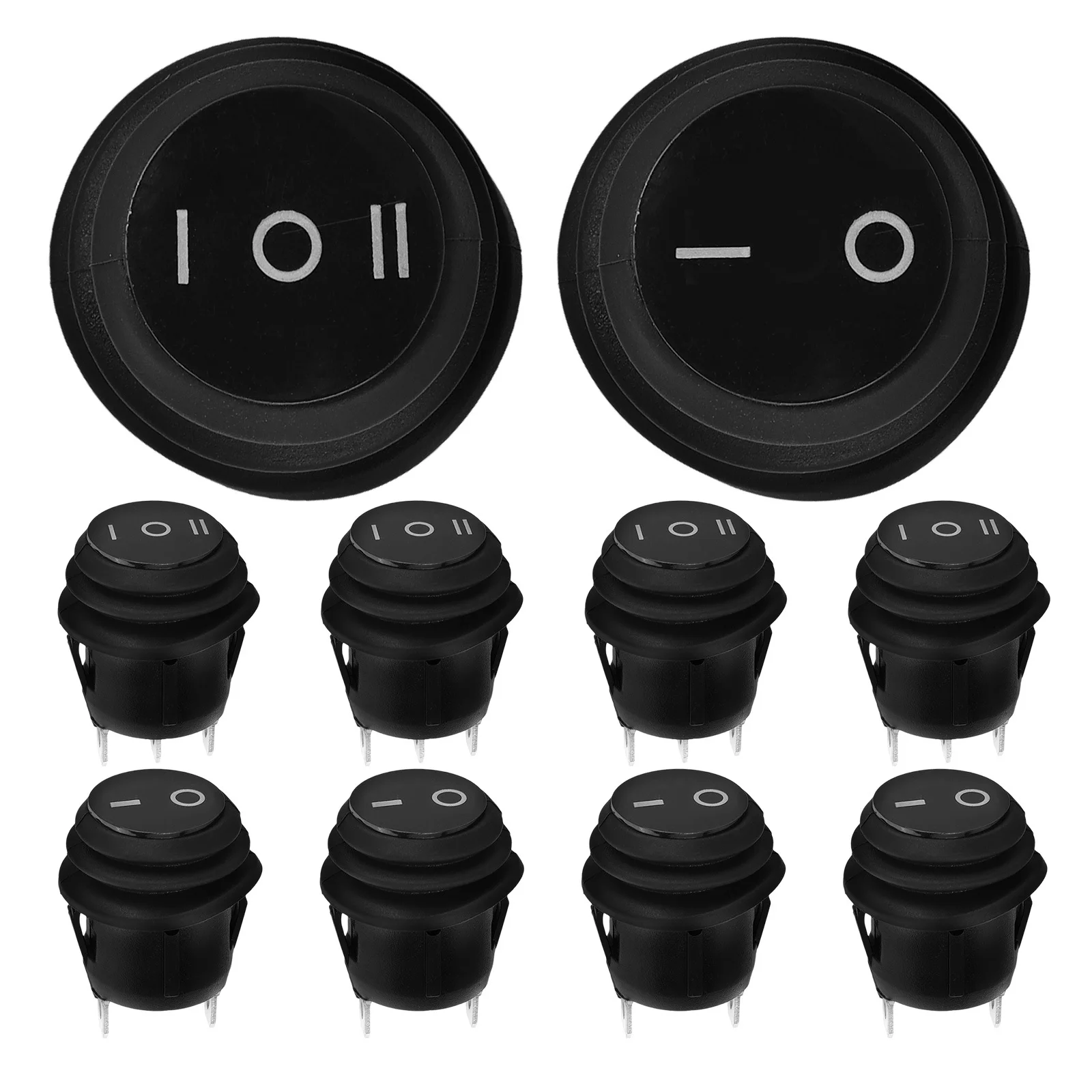

10pcs Waterproof Toggle Round Rocker Panel Home Appliance 2Pin 3Pin Mini Boat Universal Replacement Auto Light Switch Automotive