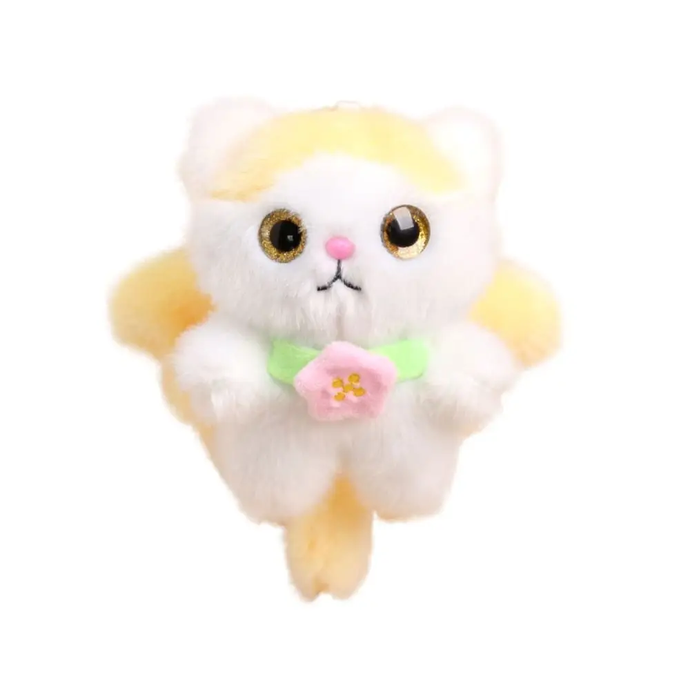 Soft Fluffy Cat Plush Keychain Mini Size Cartoon Animal Cat Plush Doll Keyring Cute Exquisite Design Kitten Plush Keychain