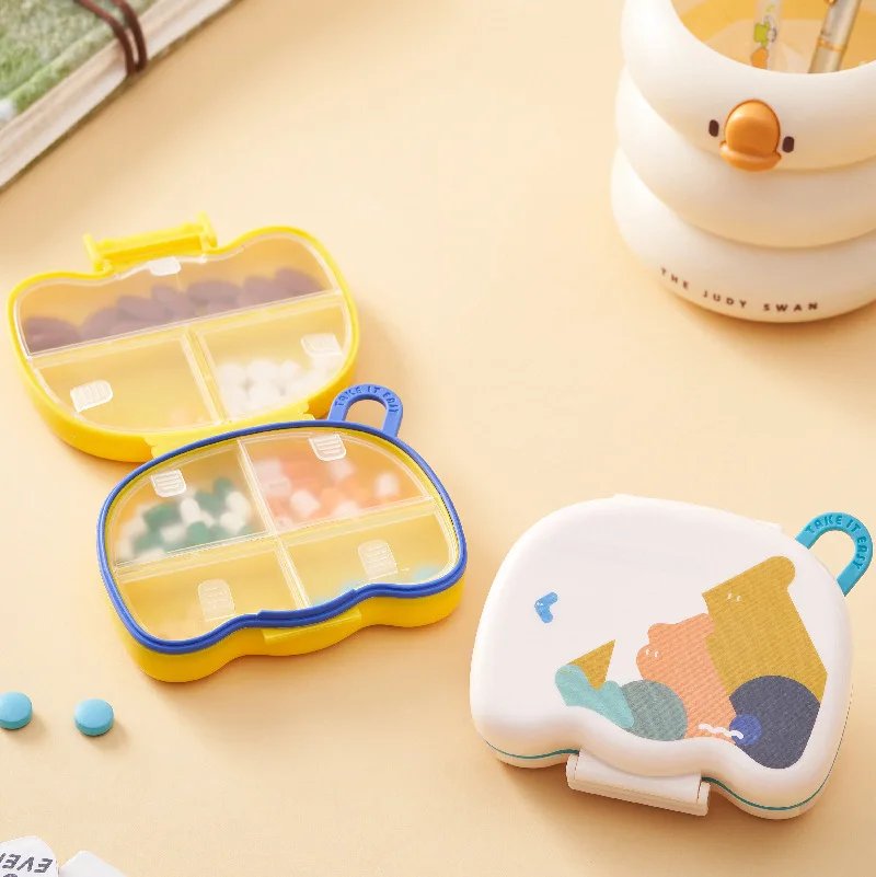 Portable Mini Multi-grid Medicine Box Personal Travel Pill Organizer Home Medicine Storage Box for Early-Middle-Night Doses - view 3