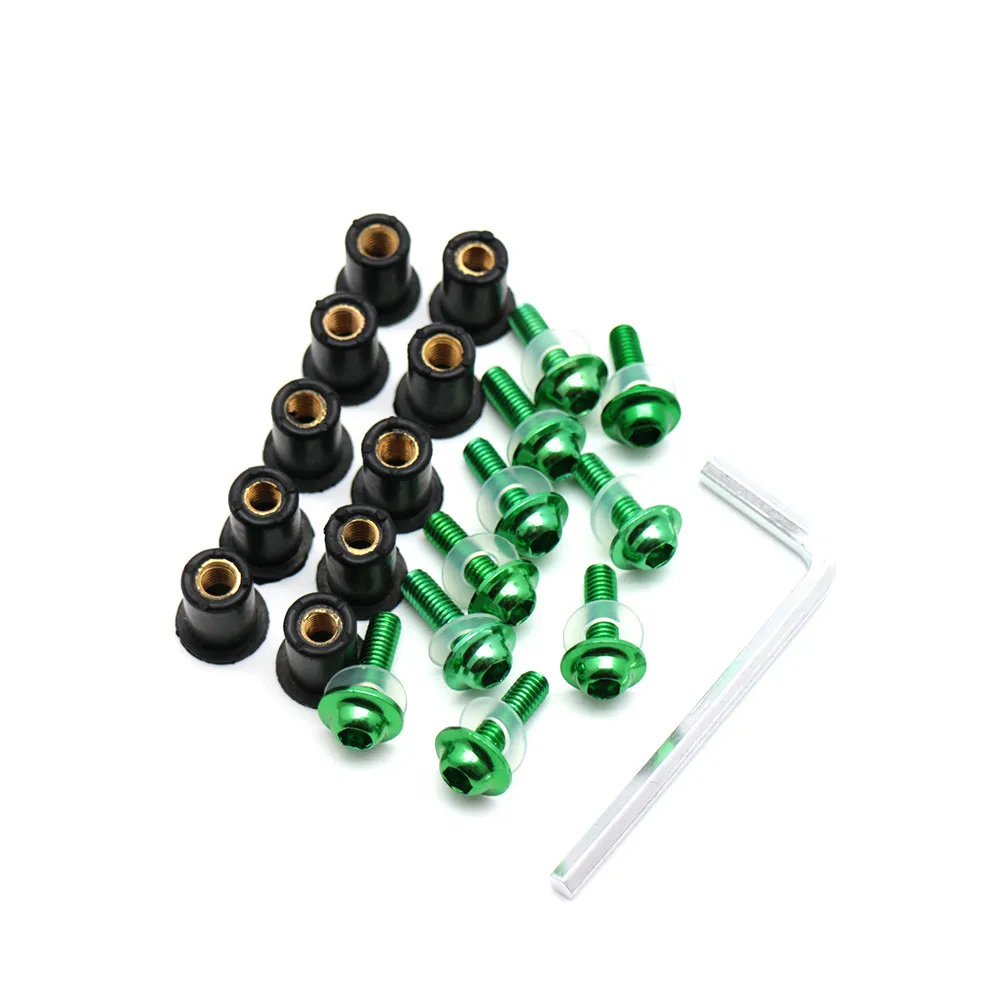 5MM Motorcycle Universal Windshield Bolts M5 Windscreen Screw Nuts For BMW Nmax Tmax 530 Er6n MT09 Suzuki Bandit 400 Yahaha Fz1 image 3
