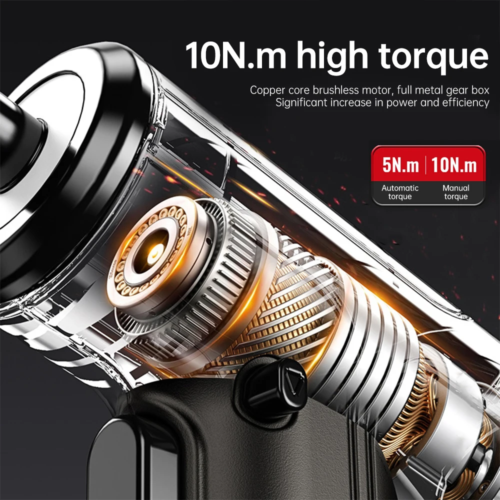 Electric Screwdriver Battery Rechargeable Cordless Screwdriver Four Speed Torque Adjustable Multifunctional Electric Screwdriver