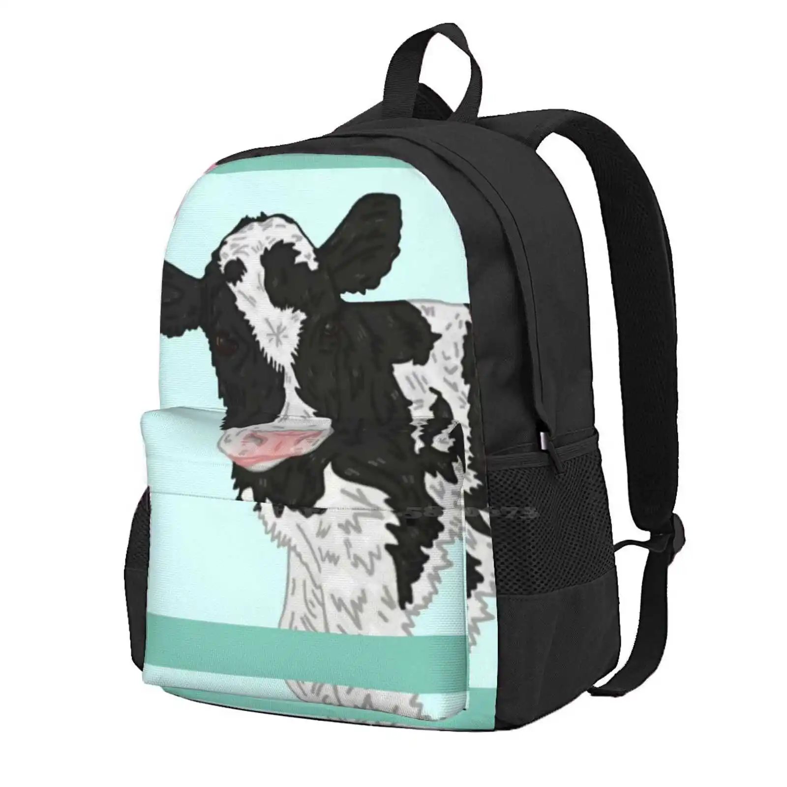 Cutie Cow School Bags For Teenage Girls Laptop Travel Bags Cute Cow Cow Farm Cows Are Friends Farming Farm Life Free Range Cow