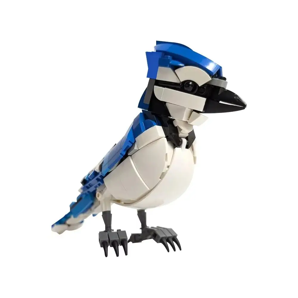 MOC-213837 Bluejay Buliding Blocks Model Bluejay Blue Elf of North America Blue Bird Bricks Assembly Toys Kids Birthday Gifts