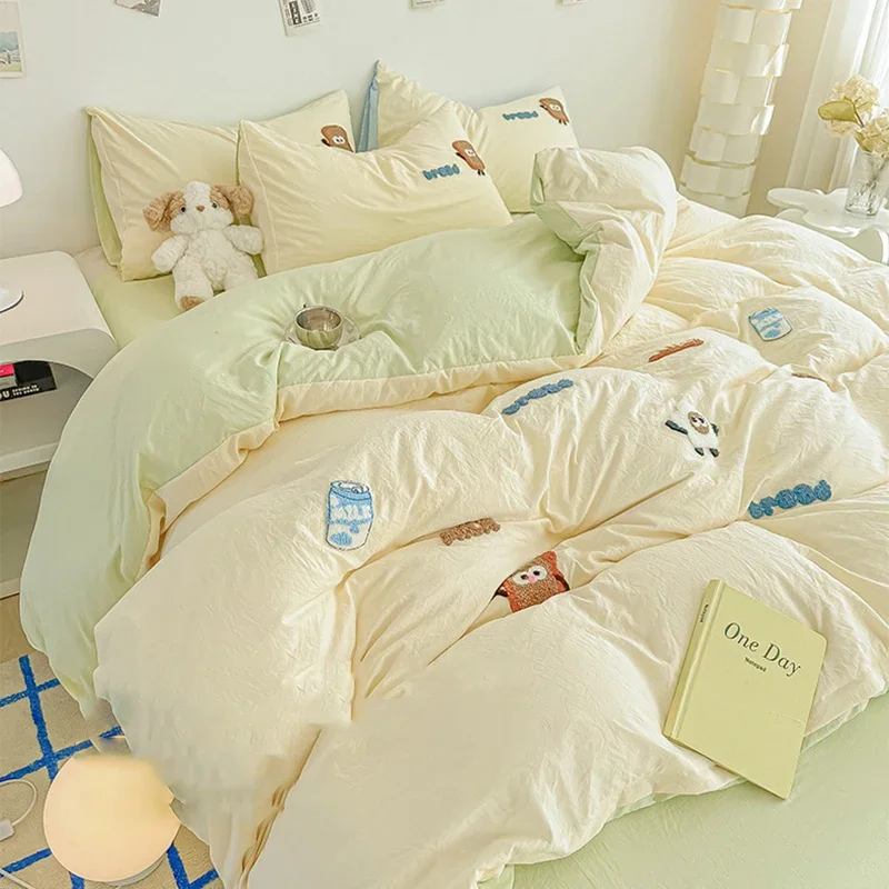 asciugamano-in-cotone-cartone-animato-set-trapunta-ricamata-biancheria-da-letto-lavabile-in-lavatrice-primavera-nuovo-lenzuolo-con-angoli-morbido-e-traspirante