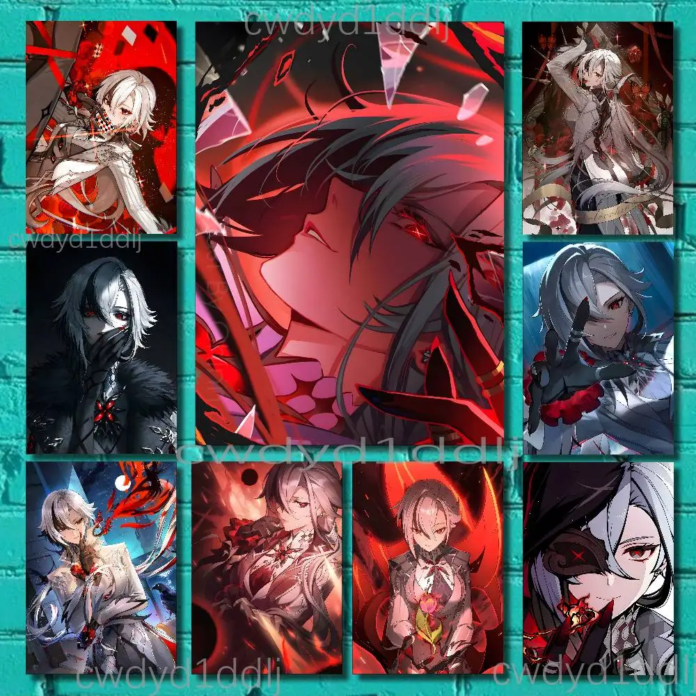 

Arlecchino G-Genshin Impact Poster For Wall Prints for Living Room Bedroom Office Home Decoration Gift