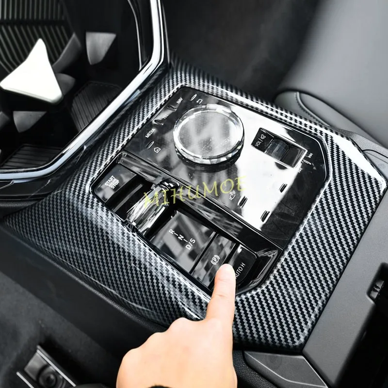 

For BMW X3 G45 2025 2026 Carbon Fiber Gear Shift Shifter Panel Cover Style Accessories