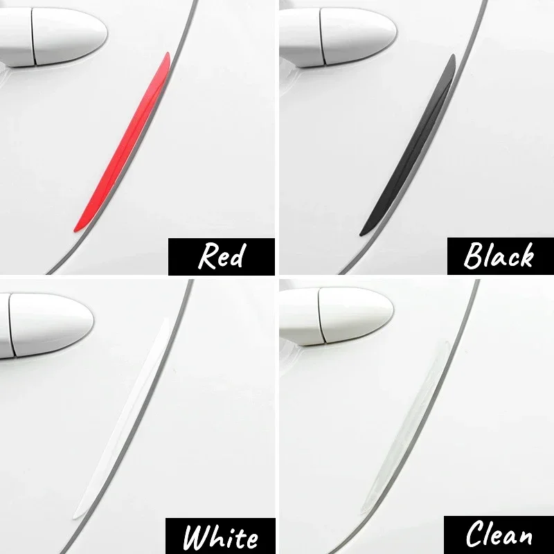 Auto Door Edge Protection Rubber Strips Car Bumper Protector Silane Guard Rear View Mirror Scratch Stickers Styling Universal