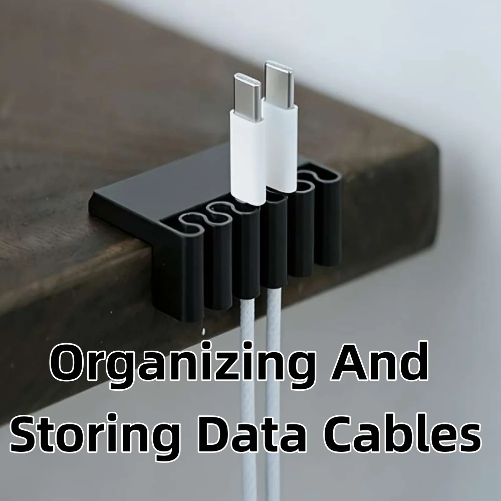 Sticky Wire Holder Cable Clamp Desktop Cord Arrangement Buckle Small Desk Wire Storage Accessory Organizing Storing Data Cables