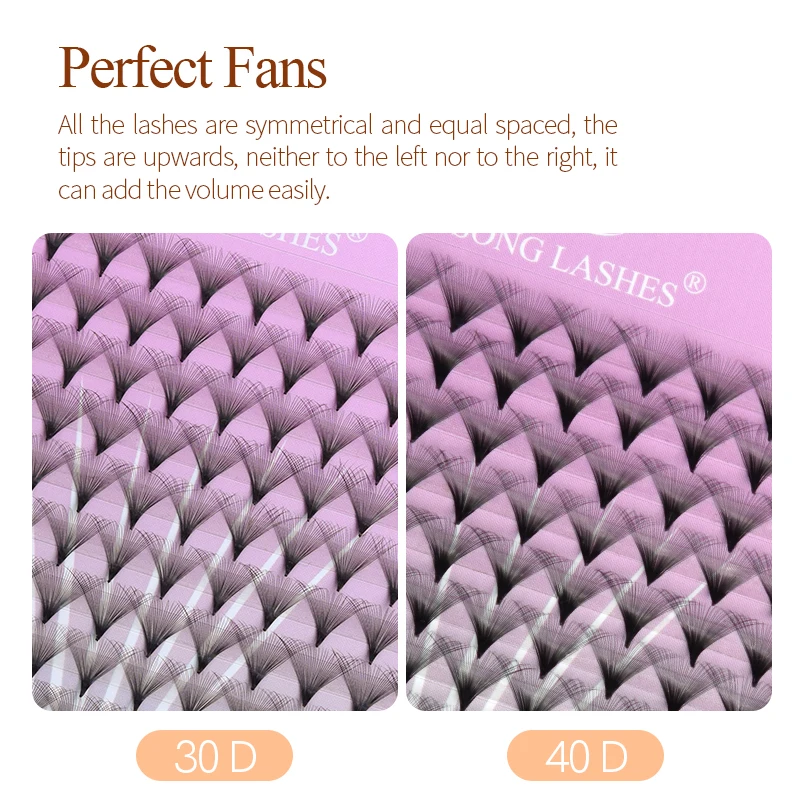 H&L SINCE 1990 30D&40D lash clusters pre-made fans Individual eyelashes strong bundle base lashes extension Korean eyelashes