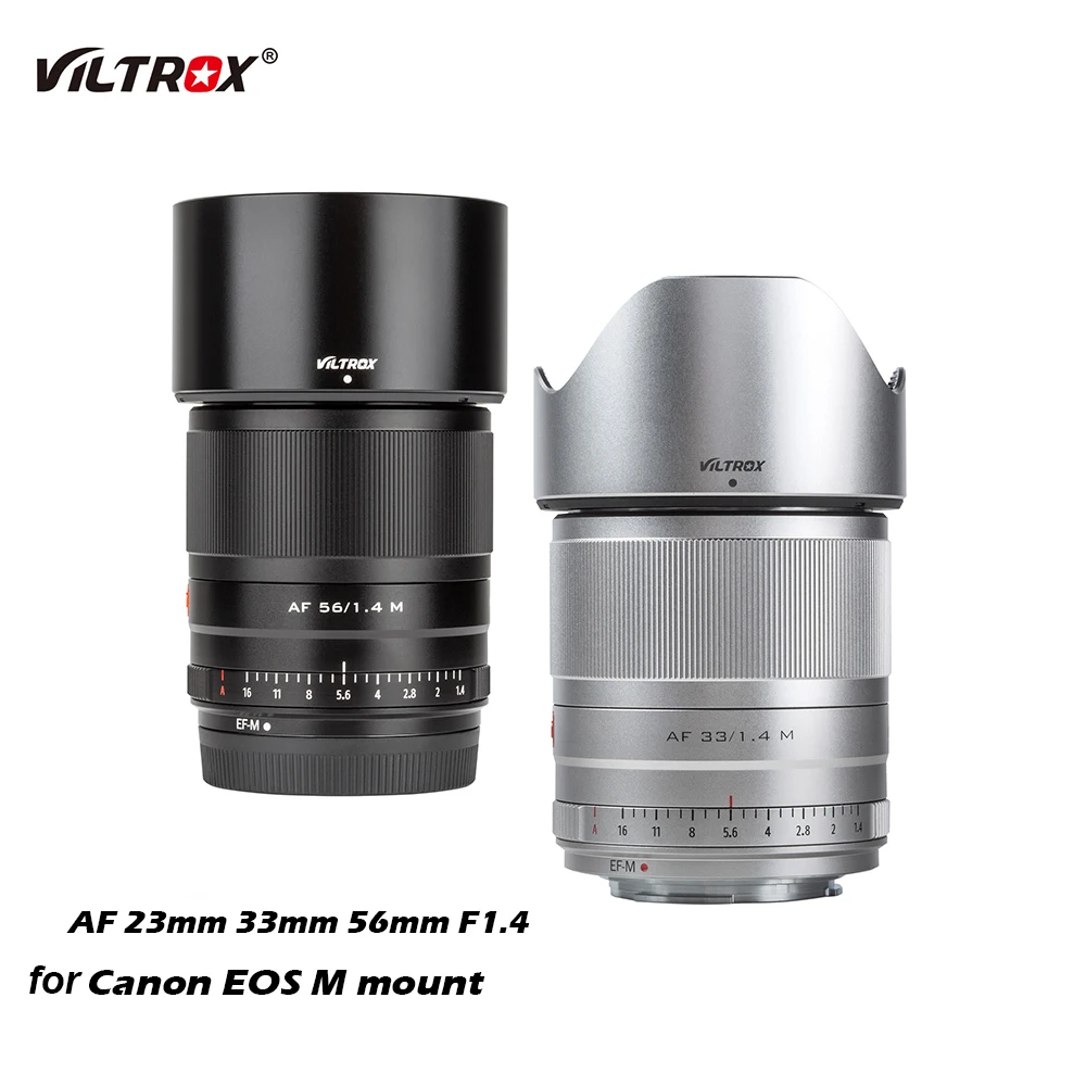 

VILTROX 23mm 33mm 56mm F1.4 Lens Auto Focus Large Aperture Portrait Lenses for Canon EOS M Mount M6II M200 M50 Camera Lens