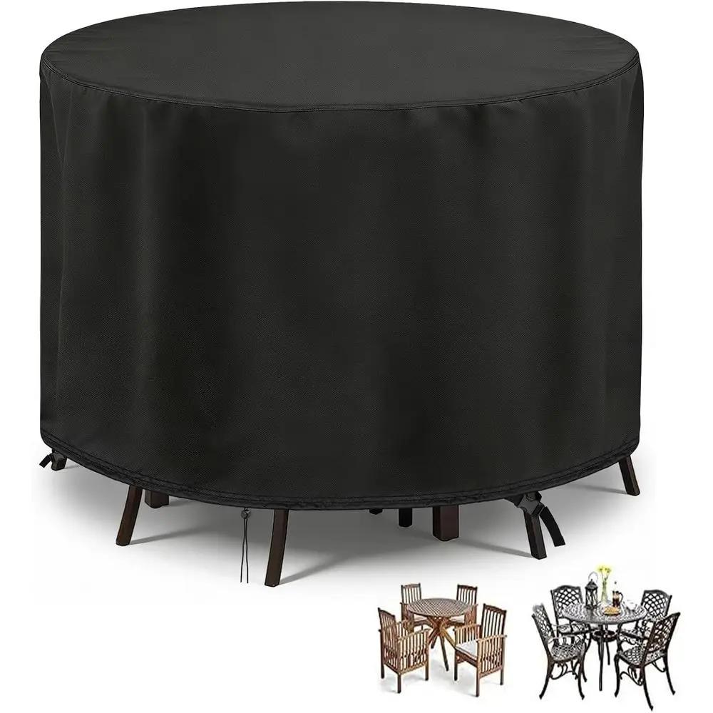 

POMER Patio urniture Set Cover, Round Bar Height Table and Chair Cover 90inch Waterproo Outdoor Tall High Table Cover or Round u