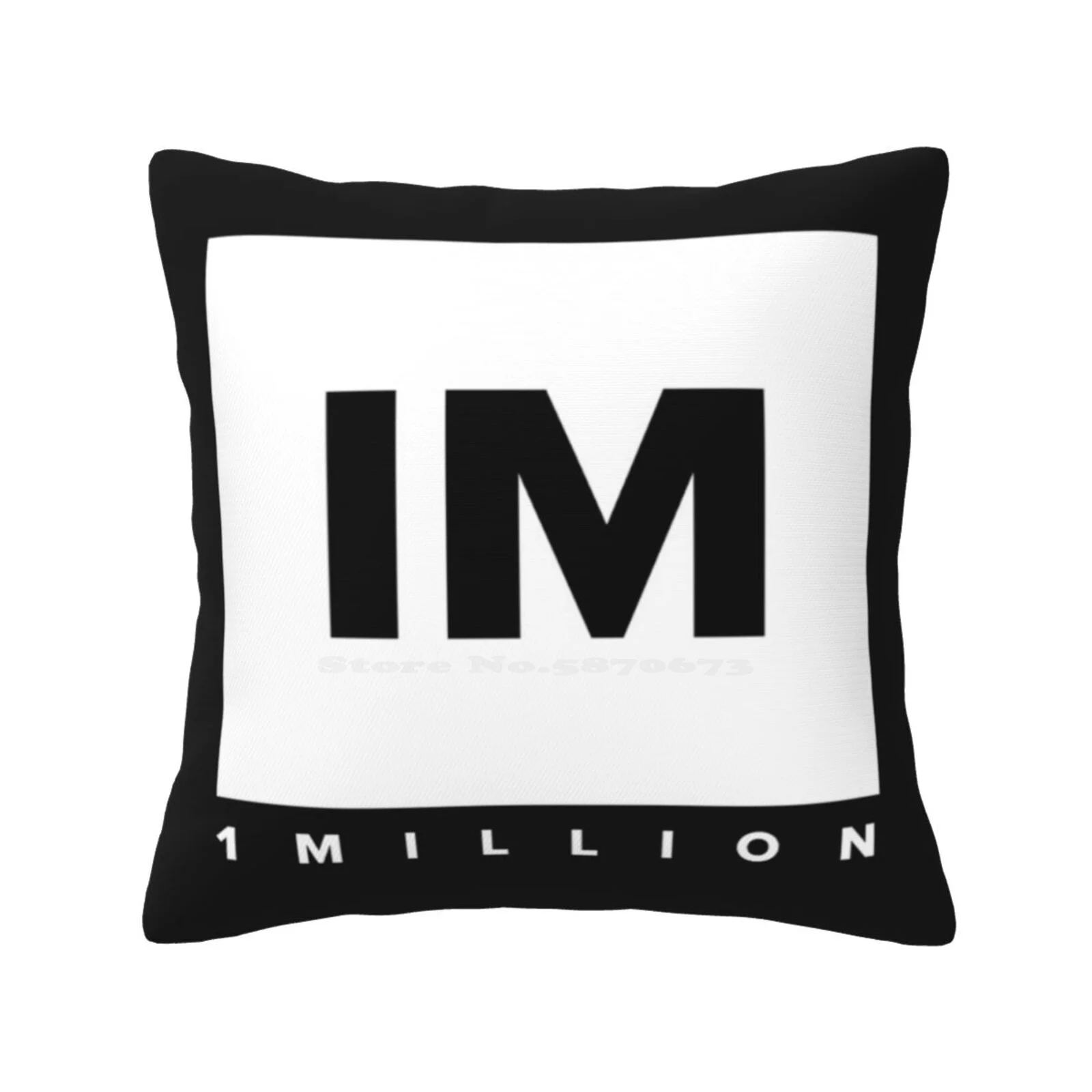 1 Million Dance Studio Logo ( White Version ) Throw Cushion Pillow Cover 1 Million Korea Dance Studio 1Million Seoul Kpop K Pop