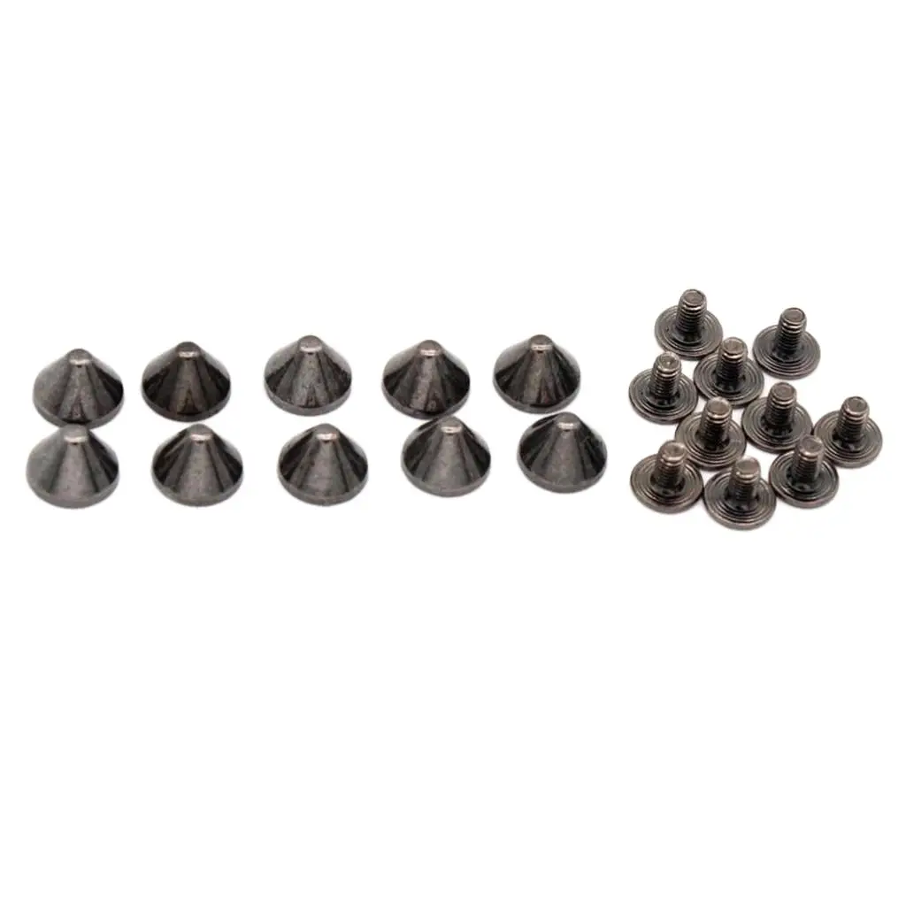 10 Pieces Rivet Shaped Leather Studs Craft Decoration Repair Sewing Accessories