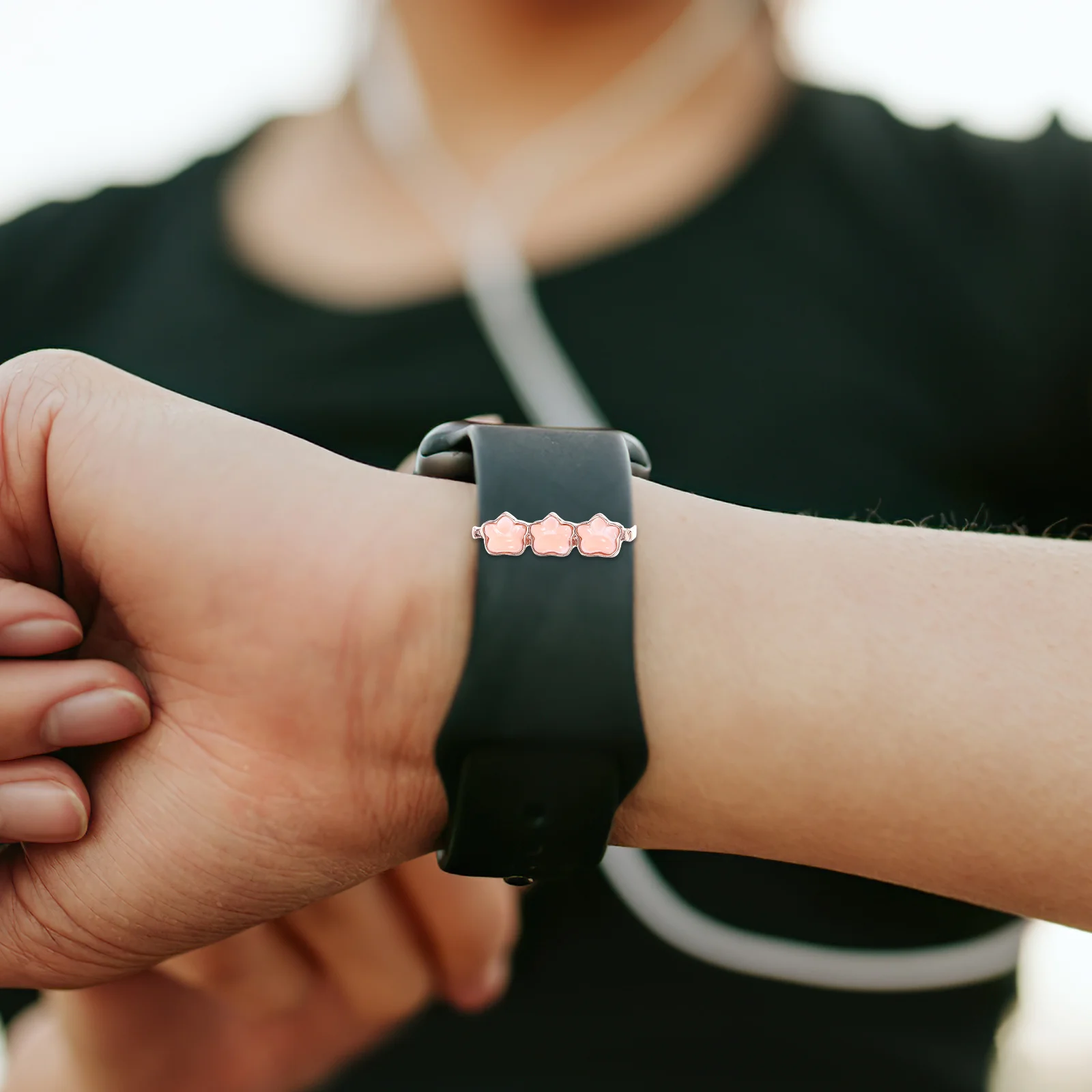 4 pçs pulseira ornamentos leve durável encantos de metal para pulseira de relógio atraente decoração pulseira de relógio charme