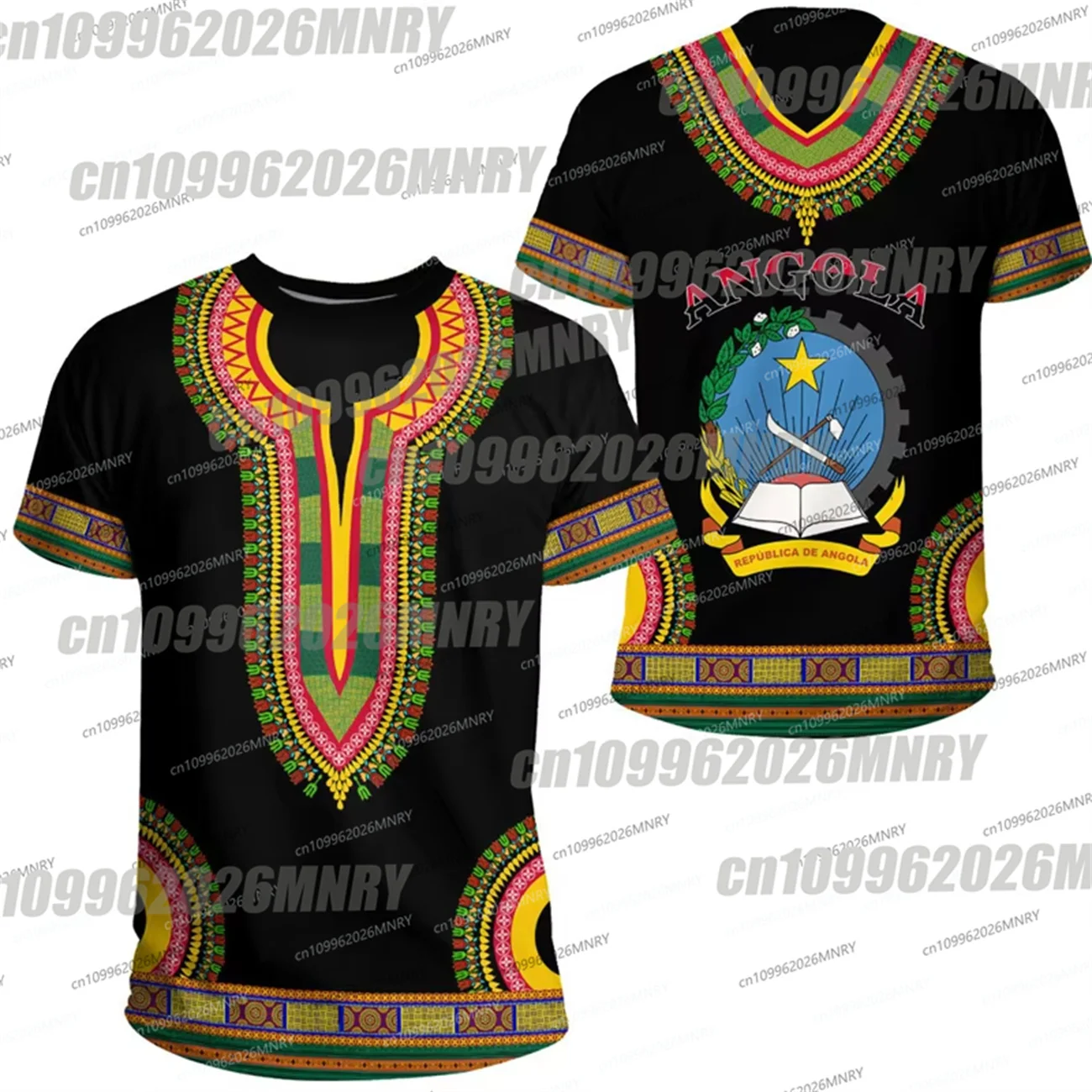 Angola Flag Summer Men's Tshirt Angolan National 3D Print T-Shirt Oversized GYM Tops Sports Fitness Man Short Sleeves Shirts view 5