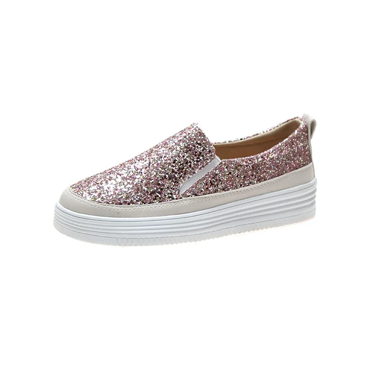 

2025 Sparkling girls' flat bottomed women's casual fashionable comfortable round toe，sleeves with soft soles, versatile footwear