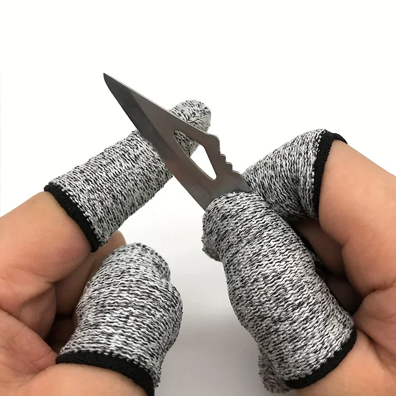 10Pcs 5-level Protection High Performance Anti Cutting Finger Gloves for Outdoor Work in Kitchen image 3