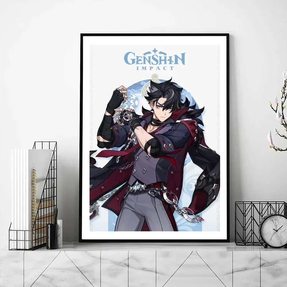 Genshin Impact Wriothesley Poster, Gallery Prints, Painting Wall Pictures, Living Room Sticker