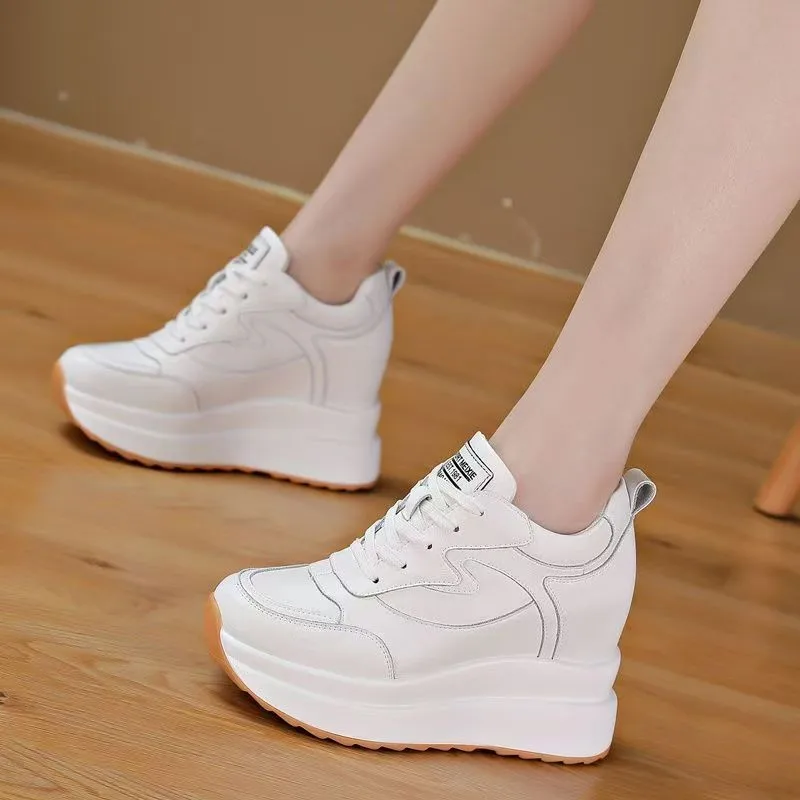 Women's high-heeled thick soled 2025 Spring and Autumn new style sloping heel sponge cake women's shoes