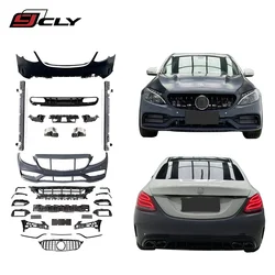 CLY Wholesale car body kits For Mercedes Benz C Class W205 Upgrade Original C63 AMG Body kits 2015-2021 flat angle body kit