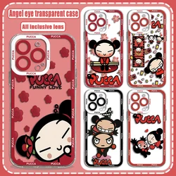 Cartoon Pucca Garu New Clear Case For Samsung A73 A72 A71 A55 A52 A51 A50 A35 A33 A32 A31 A30 A24 A23 A22 A13 A12 A05 5G Cover