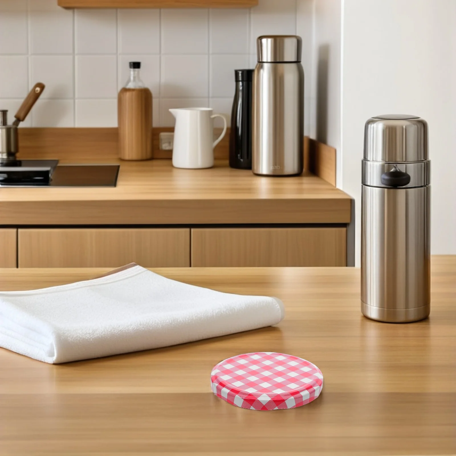 

40Pcs Jam Jar Covers Metal Airtight Sealing Lids Leakproof Storage Caps for Regular Wide Mouth Canning Jars Jam Jar Covers