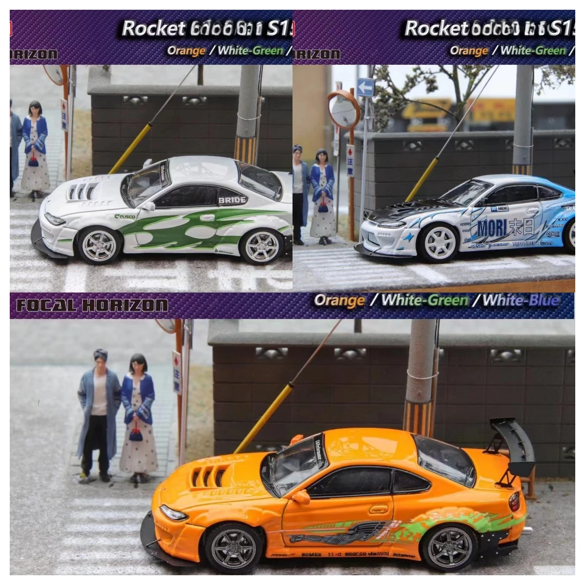 

Focal Horizon FH 1:64 Silvia S15 Pandem Rocket Bunny FNF Diecast Model Car