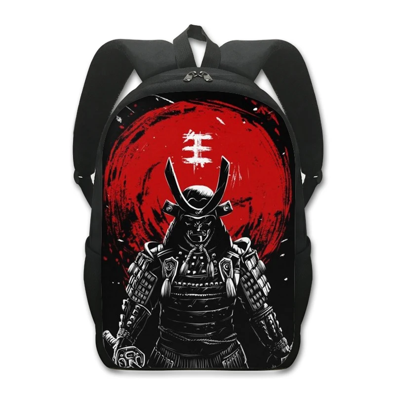 Japanese Samurai Warrior Backpack Harajuku Rucksack Bushido Travel Bag Women Men Laptop Backpack for Teenagers Boys School Bags