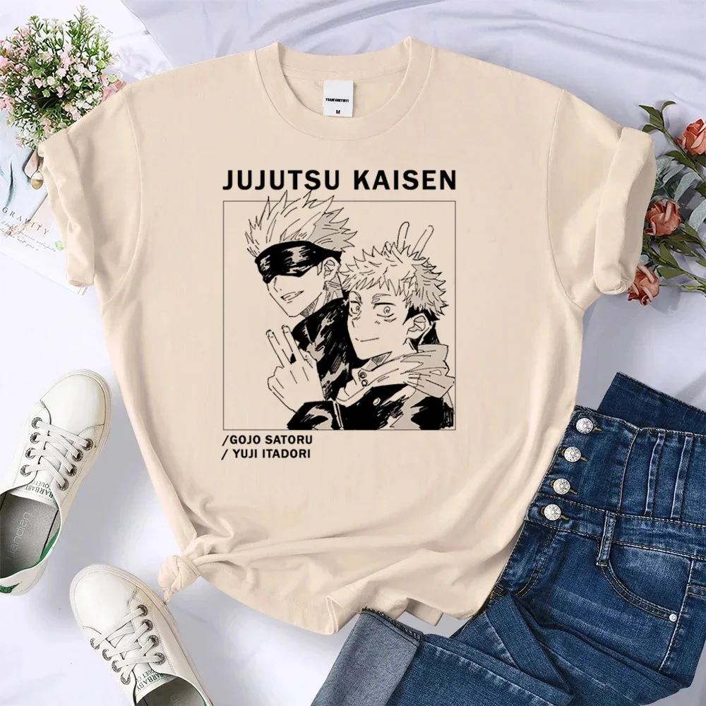 jujutsu kaisen Gojo Satoru top women streetwear tshirt female anime 2000s designer clothing