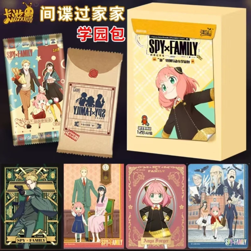 KAYOU Carte Originali SPY×FAMILY Pacchetto Scuola Operazioni Speciali Anya Forger Yor Twilight Collezione Anime Carte Giocattolo Regalo Confezione Originale