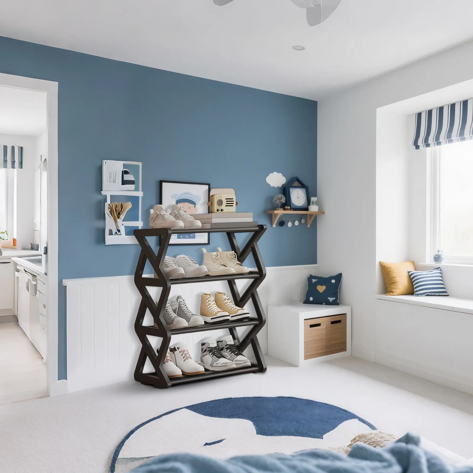 Living Room Dustproof Large Capacity Shoes Shelf Storage Rack Multi-layer Household Shoe Rack Dormitory Practical Storage Tools