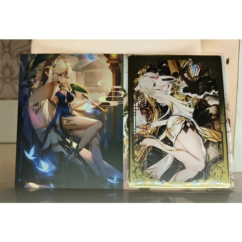 Anime Goddess Story DIY ACG Metal Glitter Yuuki Asuna Himeko Kanroji Mitsuri Toys for boys Collectible Cards Birthday Present