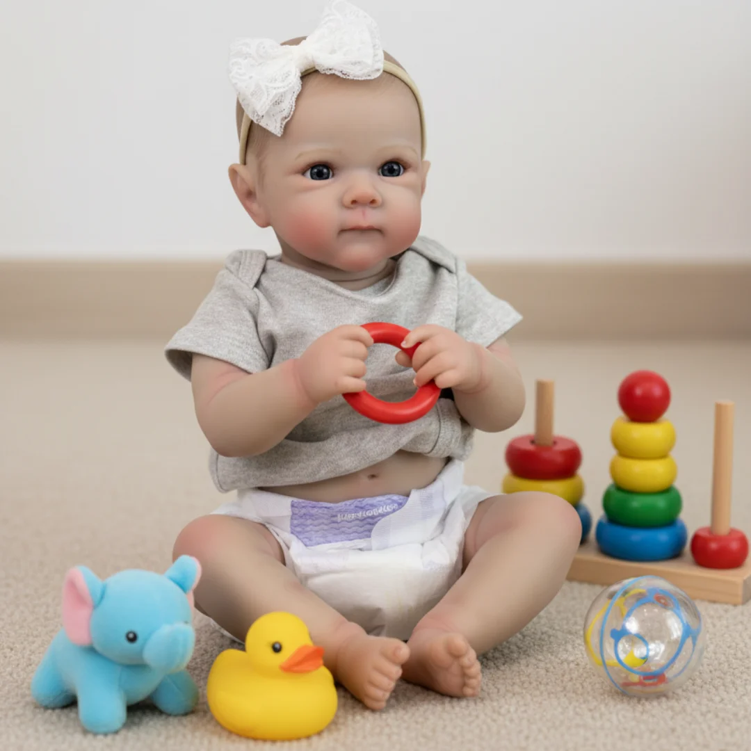 Bettie lavable de 18 pulgadas, cuerpo completo de vinilo, muñeca Reborn para niña y niño con pelo pintado, muñeca de tacto suave, los mejores regalos para niños