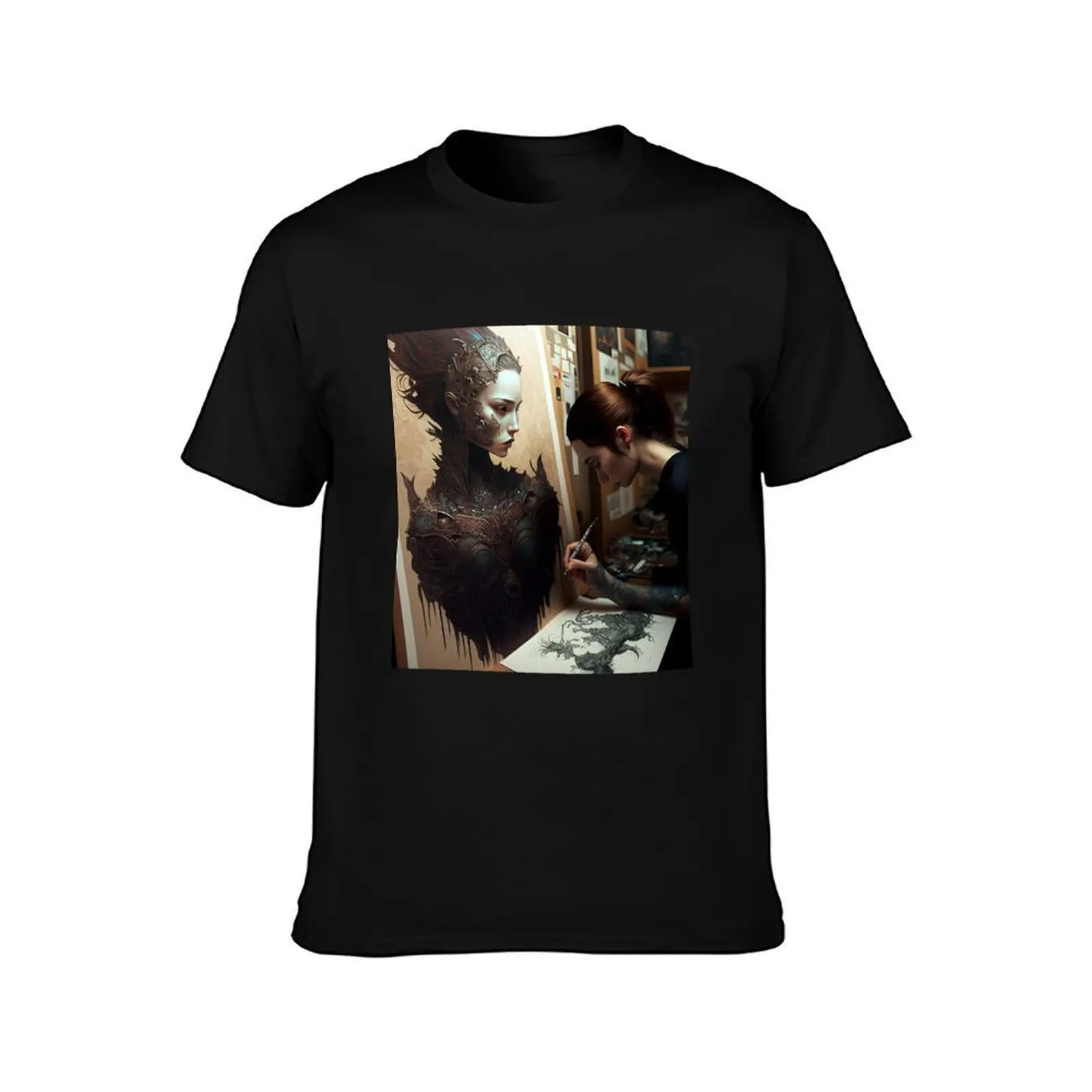 Watch, observe, and learn T-Shirt Sporty Breathable Short Sleeve T-Shirt