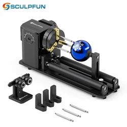 SCULPFUN RA PM 4 in 1 Laser Engraver Y-axis Rotary Module 180 Degrees Laser Rotary Roller for Engraving Cylindrical Objects Cans