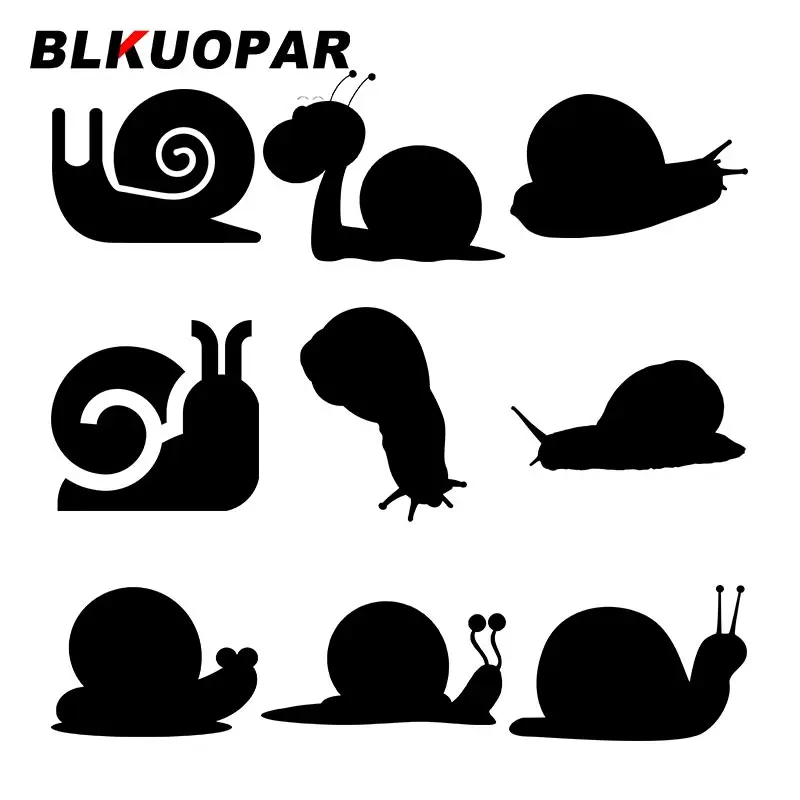 BLKUOPAR for Cute Funny Happy Snail Car Stickers Scratch-Proof Sunscreen Personality Decals Windows Helmet Decor Car Label