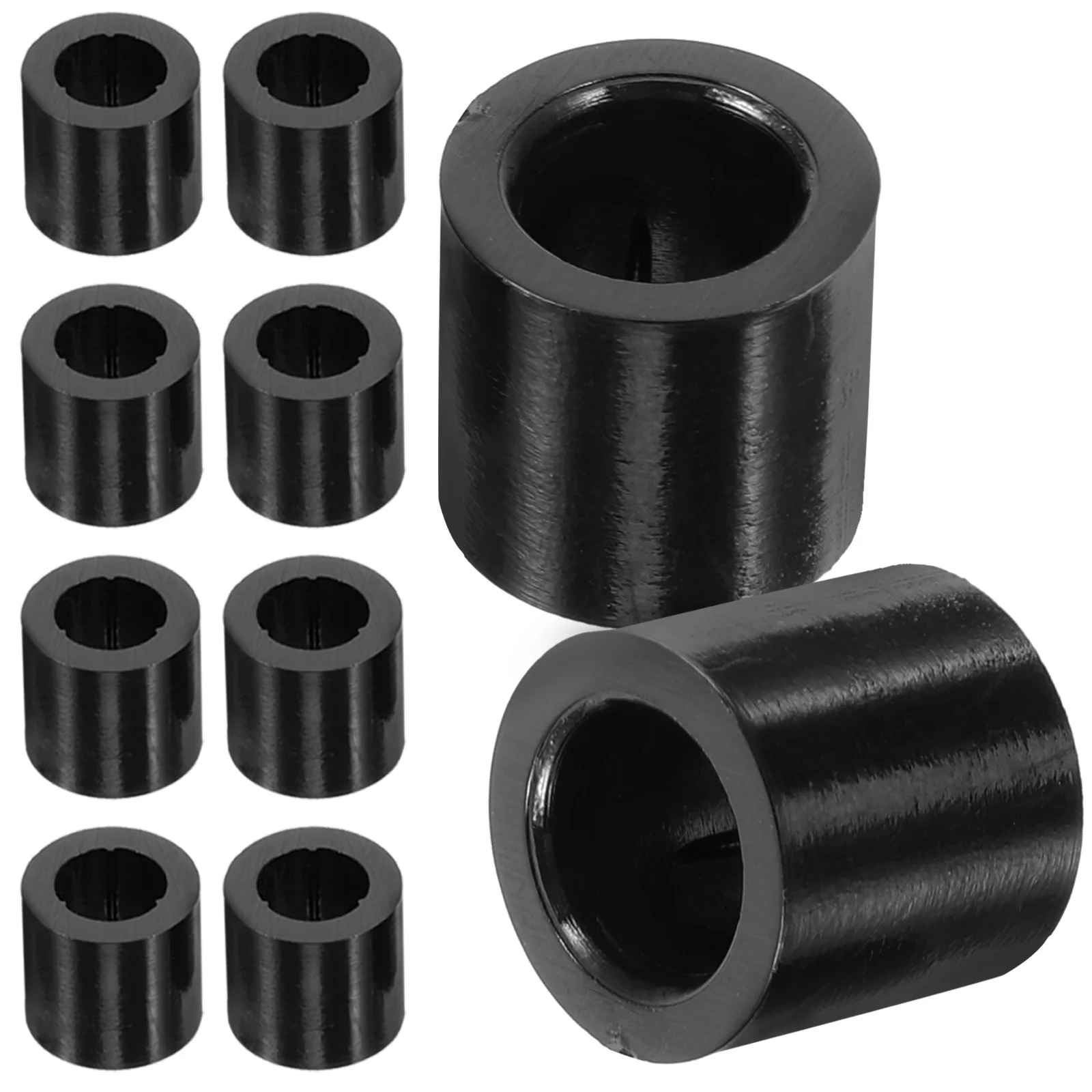 

30pcs Black Detachable Fiber Pool Cue Accessories Replacement Ferrules for Billiard Snooker Stick Lightweight Portable