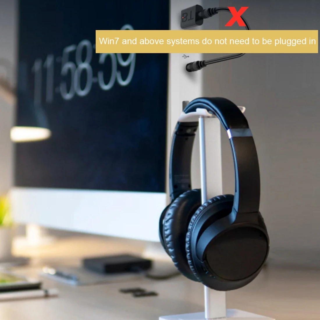 Minitransmisor y receptor Bluetooth 5,0 para coche, adaptador inalámbrico de Audio con conector AUX de 3,5 MM, indicador LED, Kit de adaptador USB 2 en 1