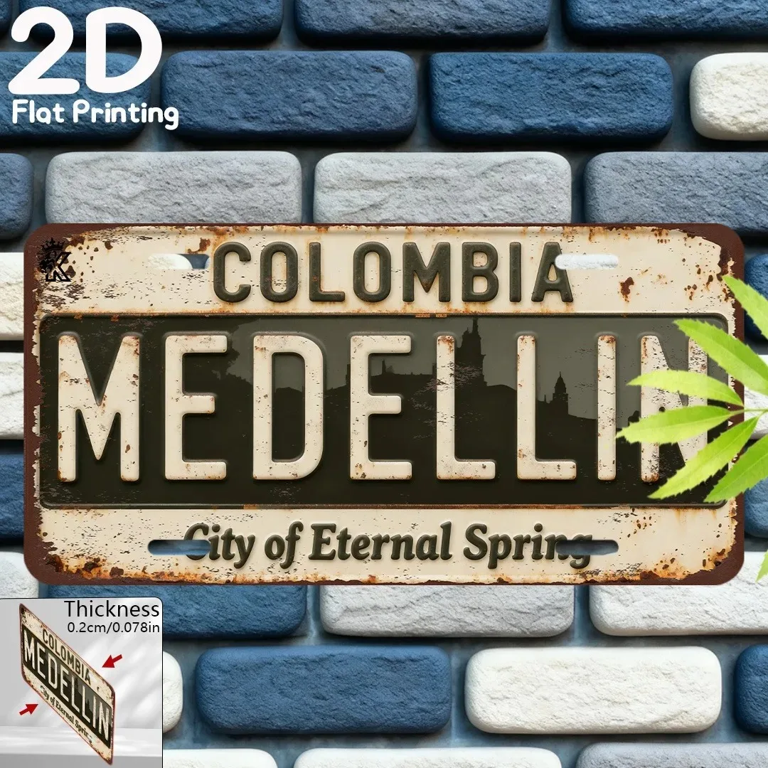 placa-de-metal-retro-2d-plana-da-cidade-de-medellin-decoracao-de-parede-vintage-para-medellin-colombia-presente-de-arte-cultural-em-metal-para-sinalizacao