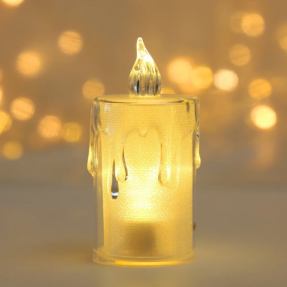 Velas de luz Led sin llama, pilar de plástico, vela parpadeante, luz nocturna para fiesta en casa, Ramadán, Pascua, boda, decoración de Navidad