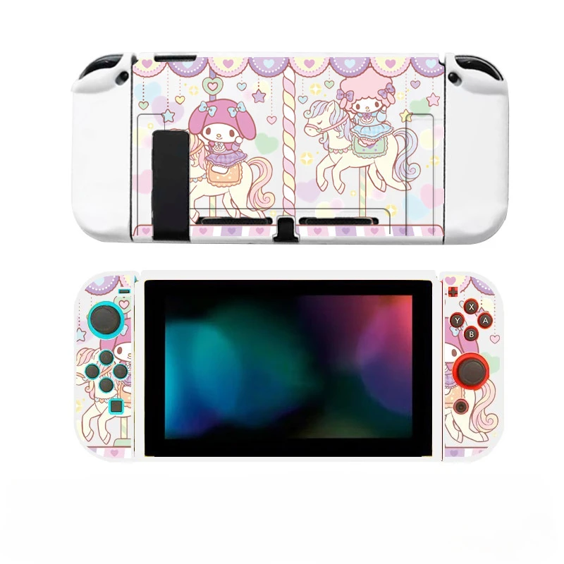 غلاف حماية كرتوني من HelloKitty Sanrio لجهاز نينتندو سويتش 2 OLED NS Joy-Con لوحدات تحكم من السيليكون غير قابلة للانزلاق هدية