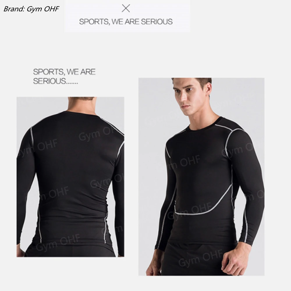 Spinne Kompression Shirt Herren Rashguard Fitness Für Männer Gym Sport T-Shirt Laufen Sweatshirt Outdoor Bergsteigen Training – Detail 29