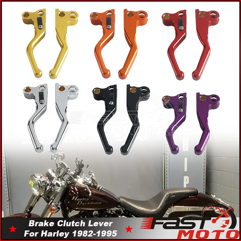 CNC Shorty Handbrems- und Kupplungshebel 2&3 Finger für Harley Sportster Softail Dyna Low Rider FXDL Wide Glide FXDWG 1982-95