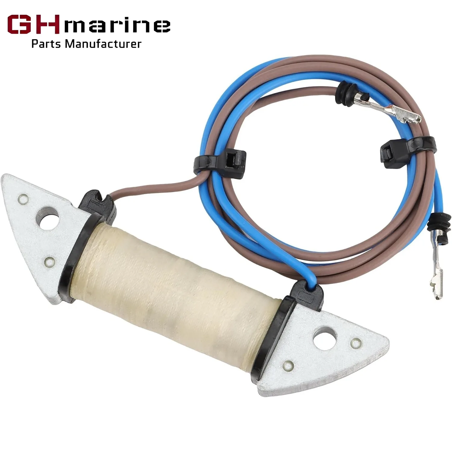 2 Wire Charging Coil Replacement for Yamaha 2 Stroke 40HP E40G E40J EK40G Outboard Motor OEM 6F5-85520-00 6F5-85520-10