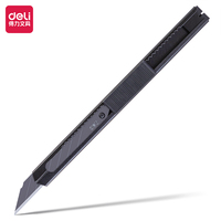 Deli Handmade Black Edged Art Knife Metal Small Express Carving Tool for Paper Cutting Standard Sharp Edged Craft Knife