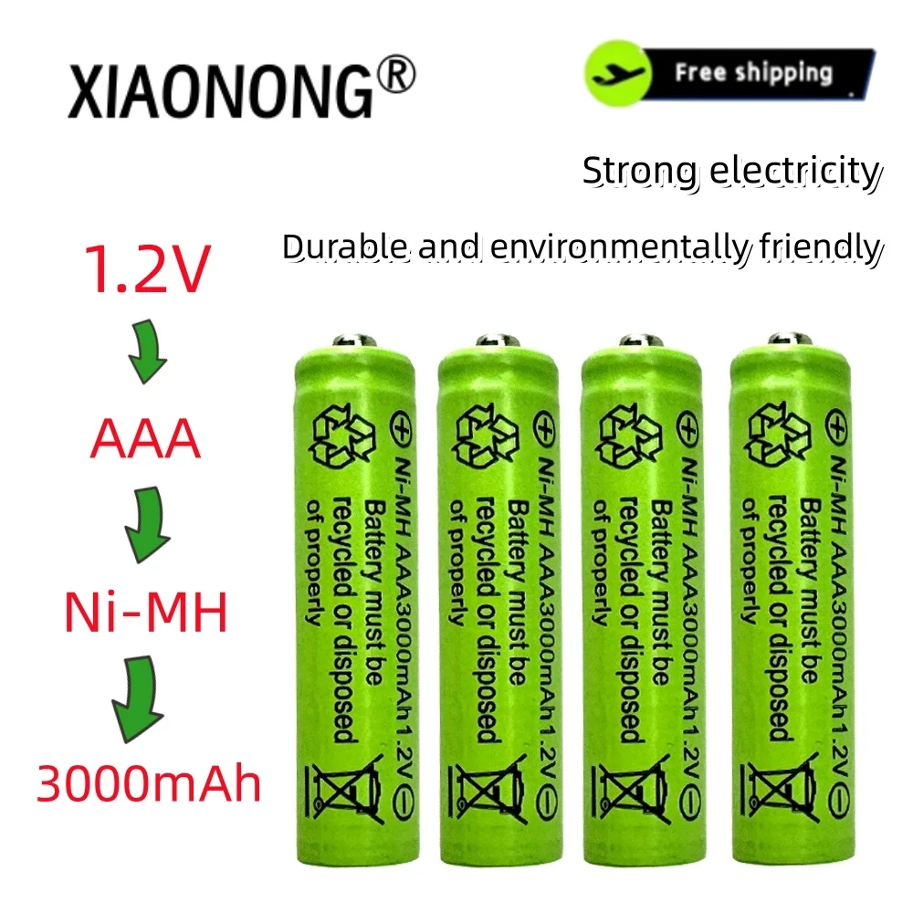 

1.2V NI-MH 3000mAh AAA Rechargeable Battery For Electric Toothbrush Flashlight Mouse Clock Toy Keyboard Watch 3A Battery