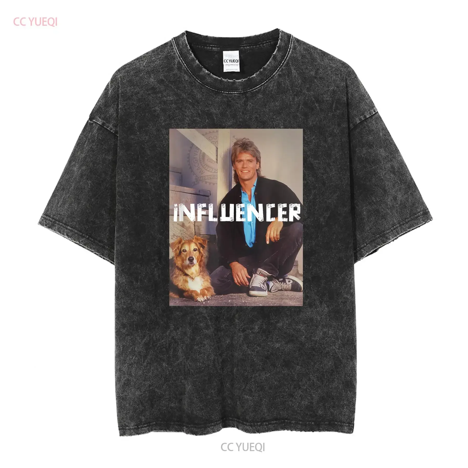 Macgyver Influencer T Shirt Adult Child long or short sleeves vintage Washed designer clothes Comfortable Stretched
