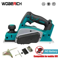 Cordless Electric Hand Planer Home DIY Furniture Cutting Tool Power Planer for Woodworking fit Makita 18v Battery(No Battery)